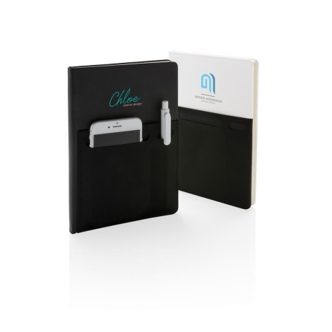 Carnet de notes publicitaire A5 Deluxe avec pochettes