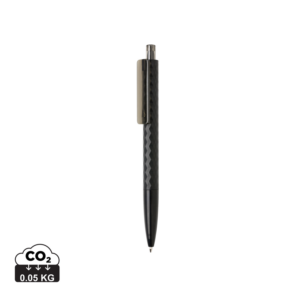 Stylo publicitaire X3 motif géométrique Noir