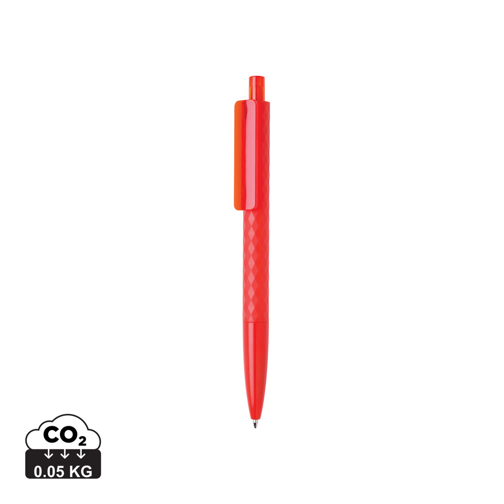 Stylo publicitaire X3 motif géométrique Rouge