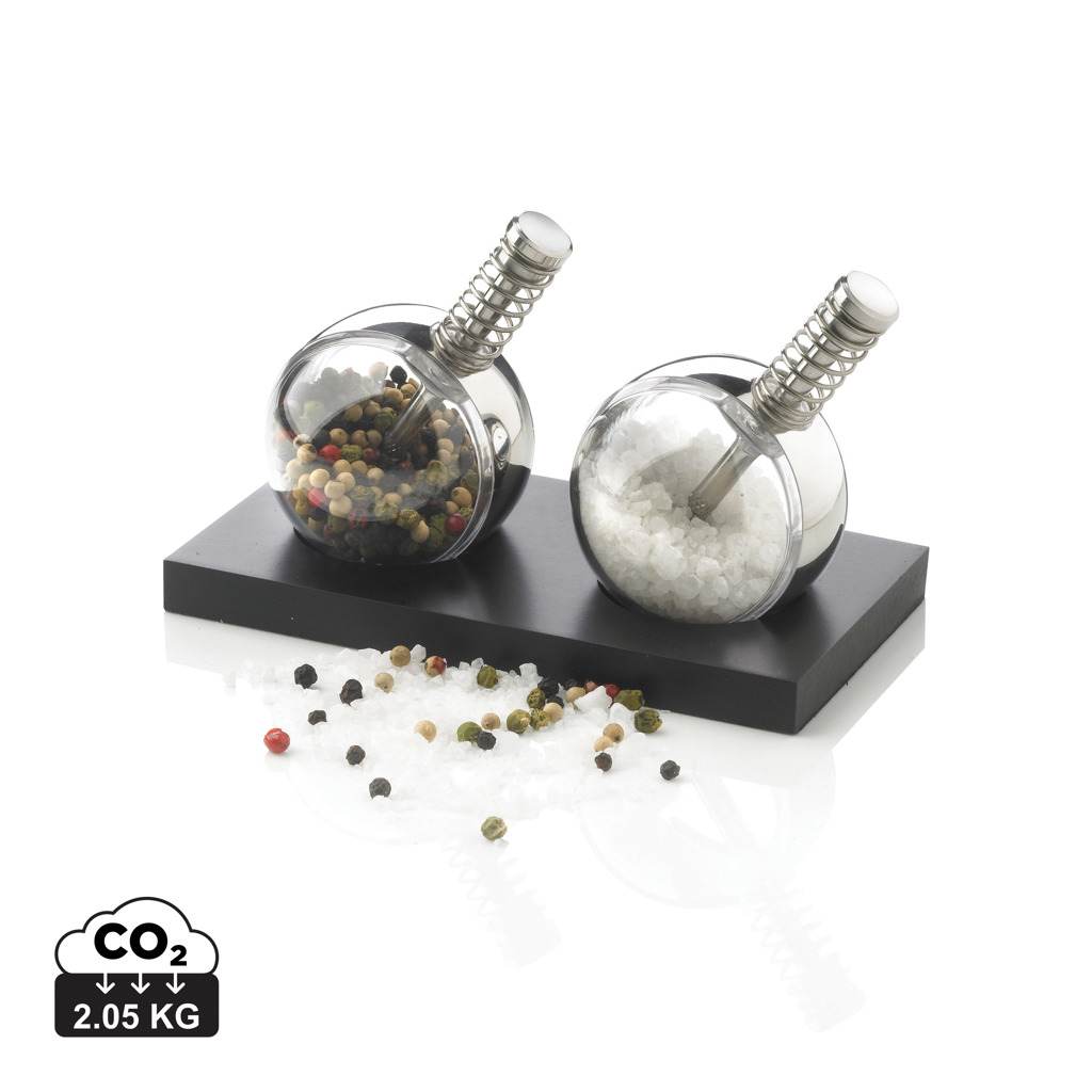 Set publicitaire sel et poivre Planet Noir