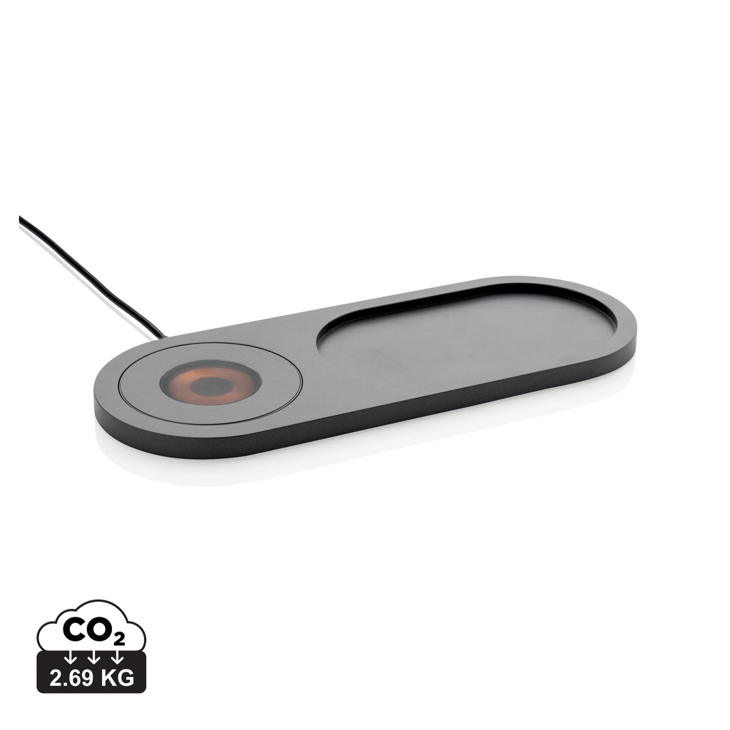 Vide poche avec chargeur induction publicitaire Noir