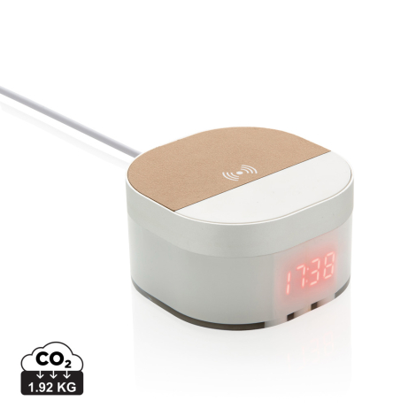 Chargeur avec réveil publicitaire 5W - Aria