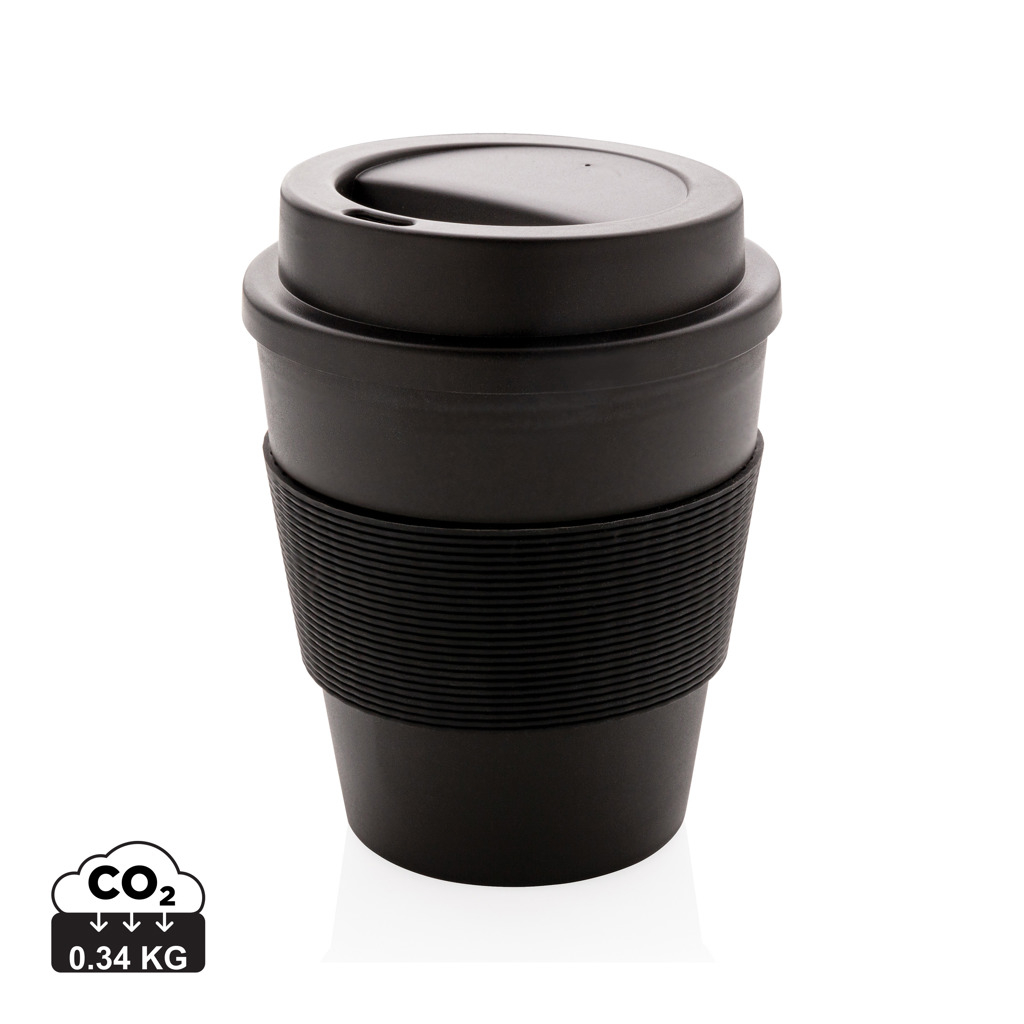 Mug publicitaire en PP recyclable à double paroi 350 ml Noir