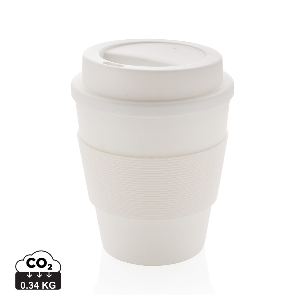 Mug publicitaire en PP recyclable à double paroi 350 ml Blanc