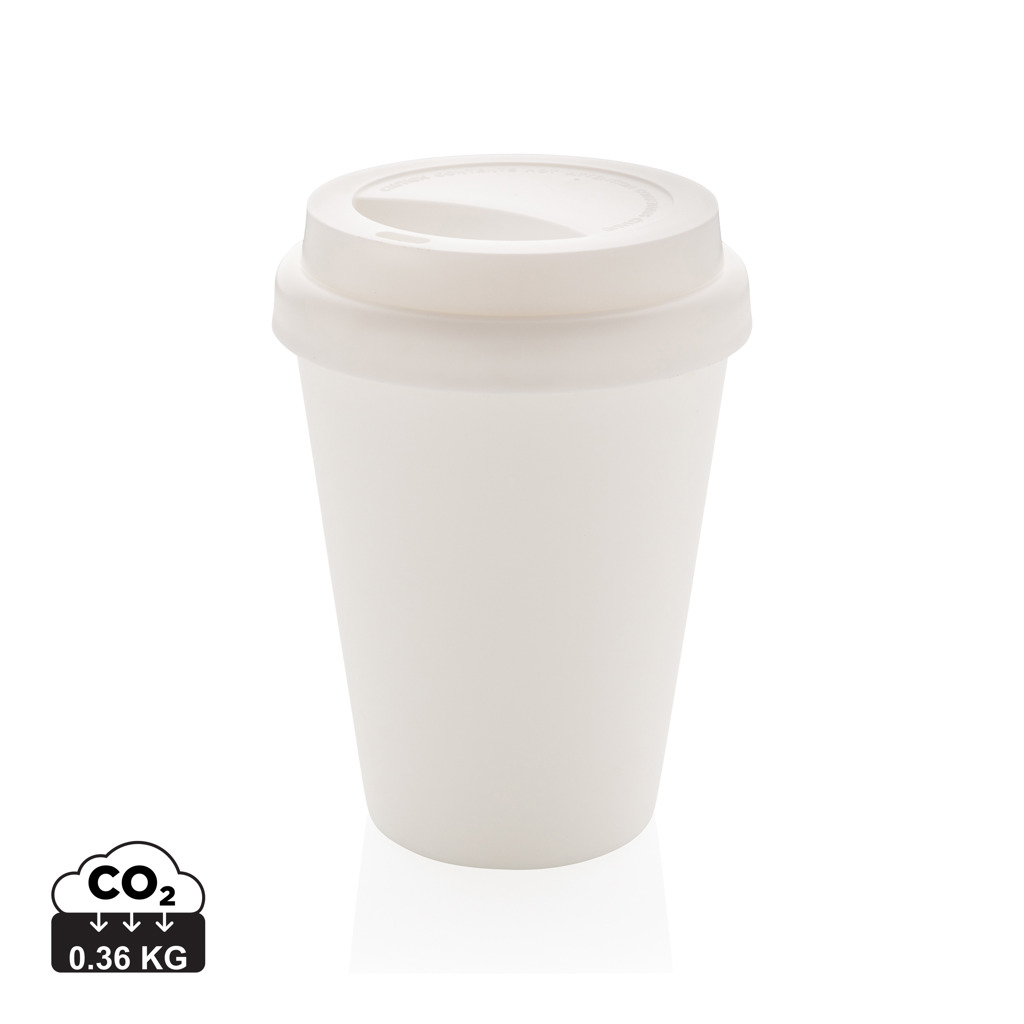 Mug publicitaire en PP recyclable à double paroi 300 ml Blanc
