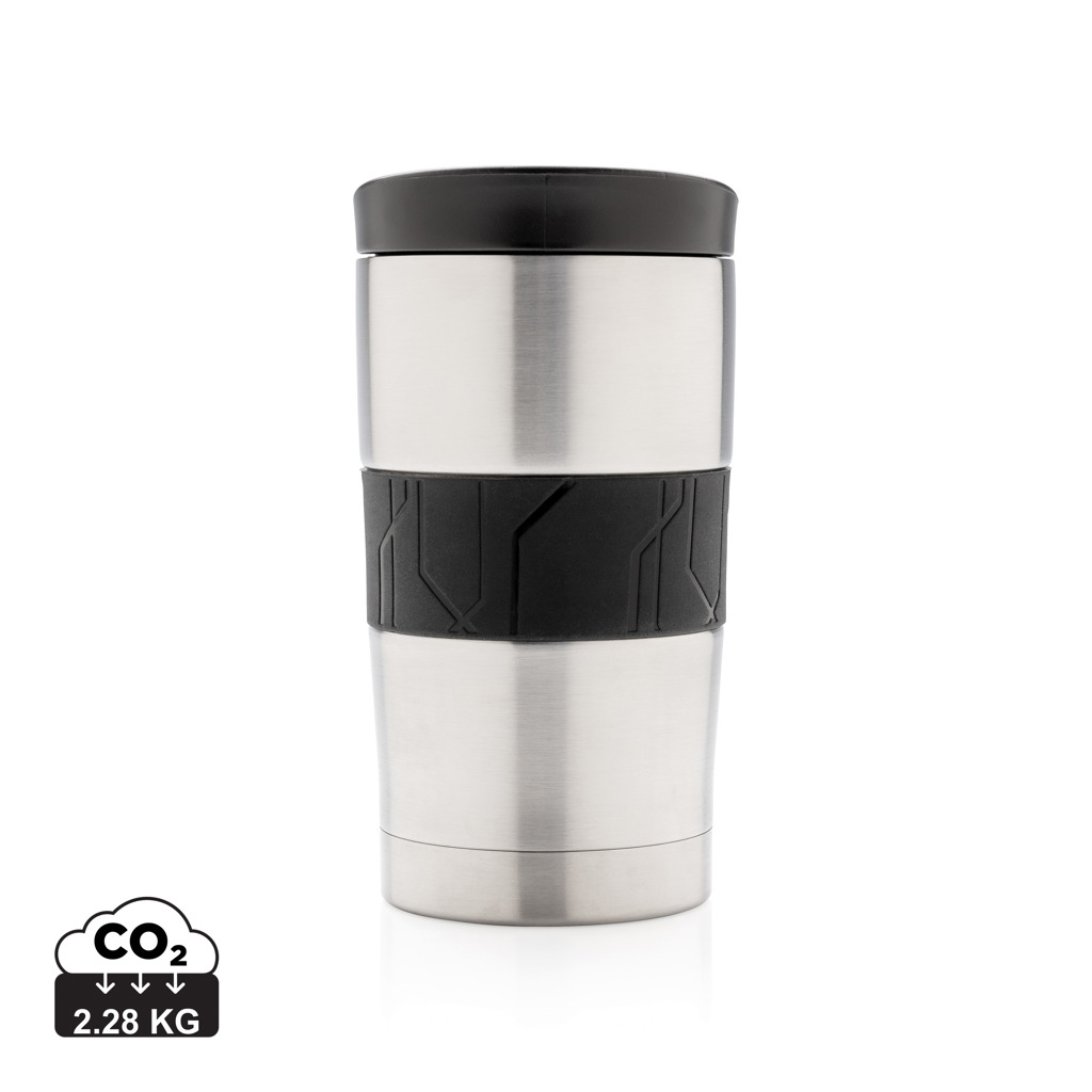 Mug publicitaire double paroi en acier 300 ml Argent