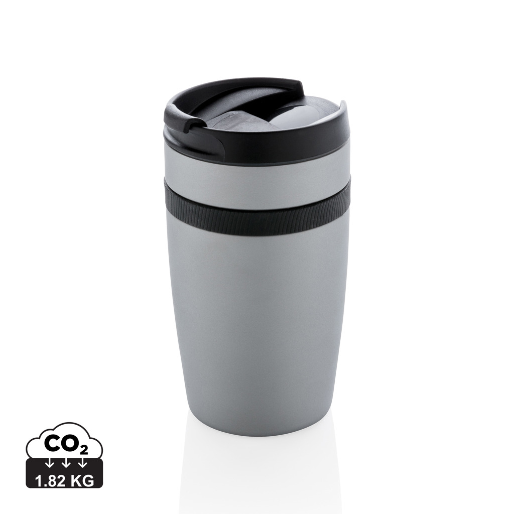 Mug publicitaire étanche 280 ml - Sierra Argent/Noir