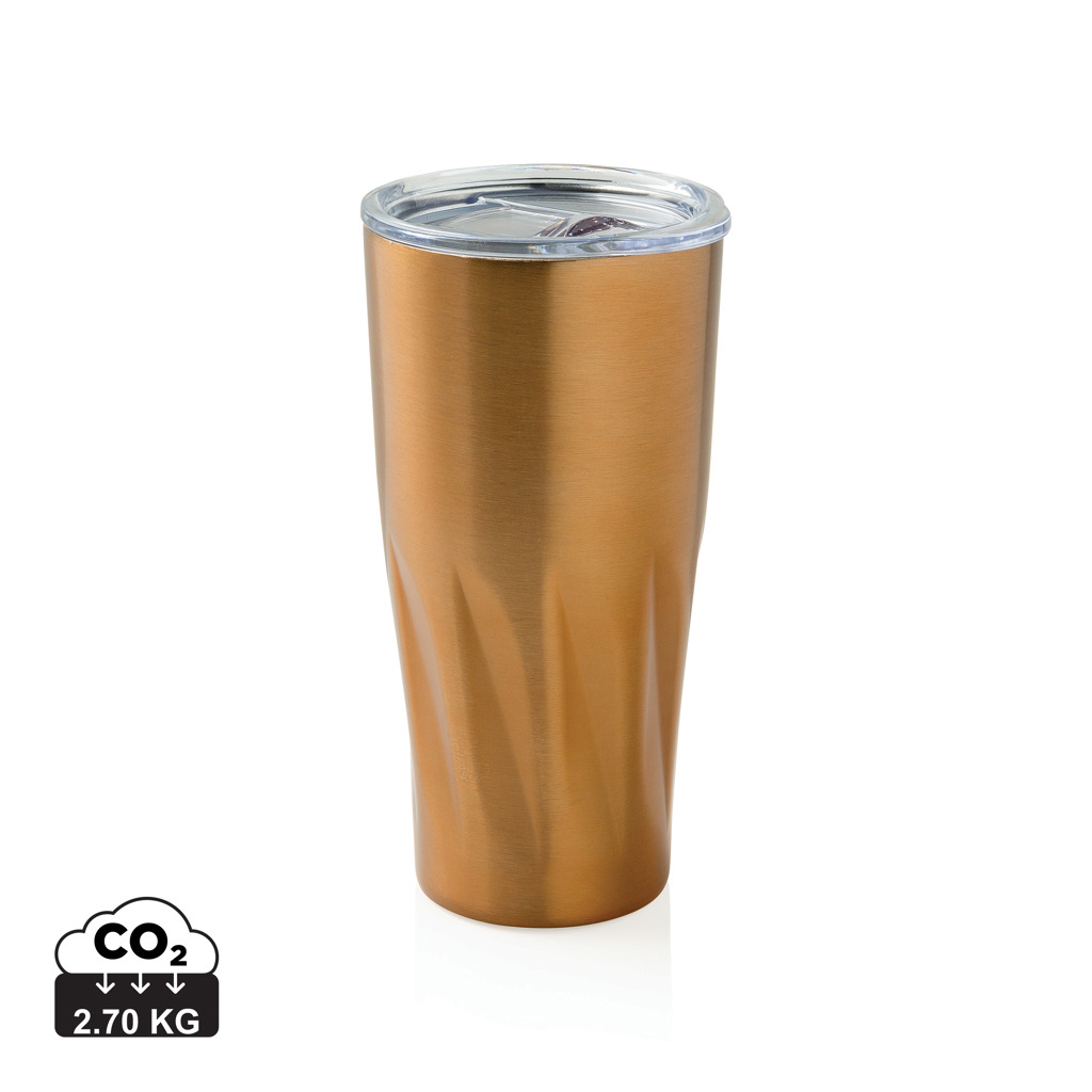 Mug publicitaire isotherme en inox et cuivre 500ml Doré