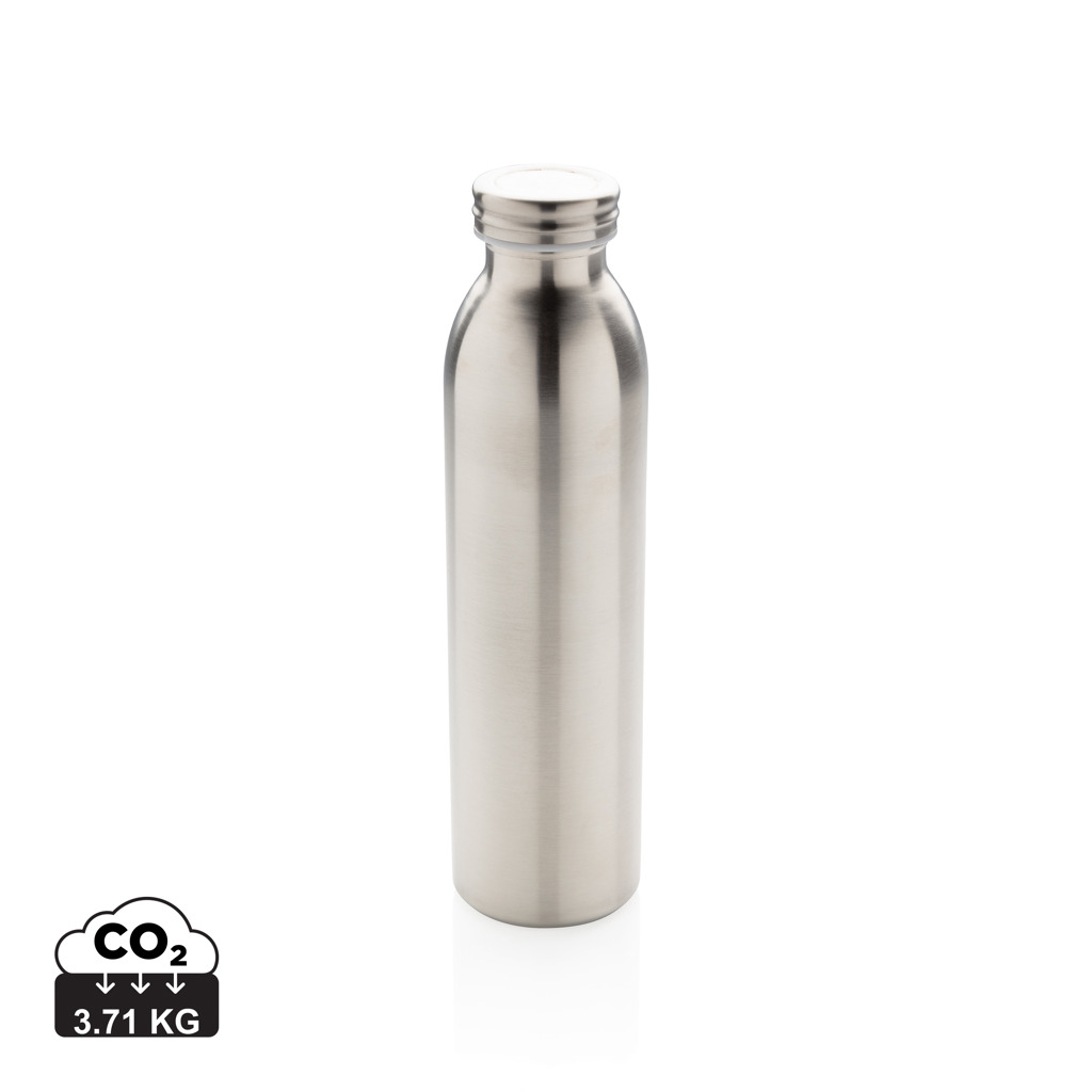 Bouteille publicitaire étanche isolant cuivre 600 ml Argent