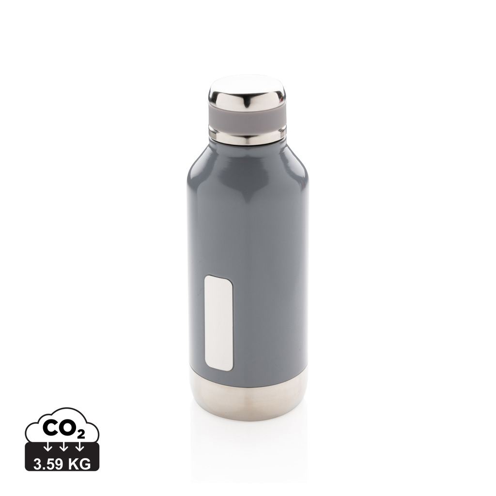 Bouteille publicitaire étanche en inox 500 ml Gris