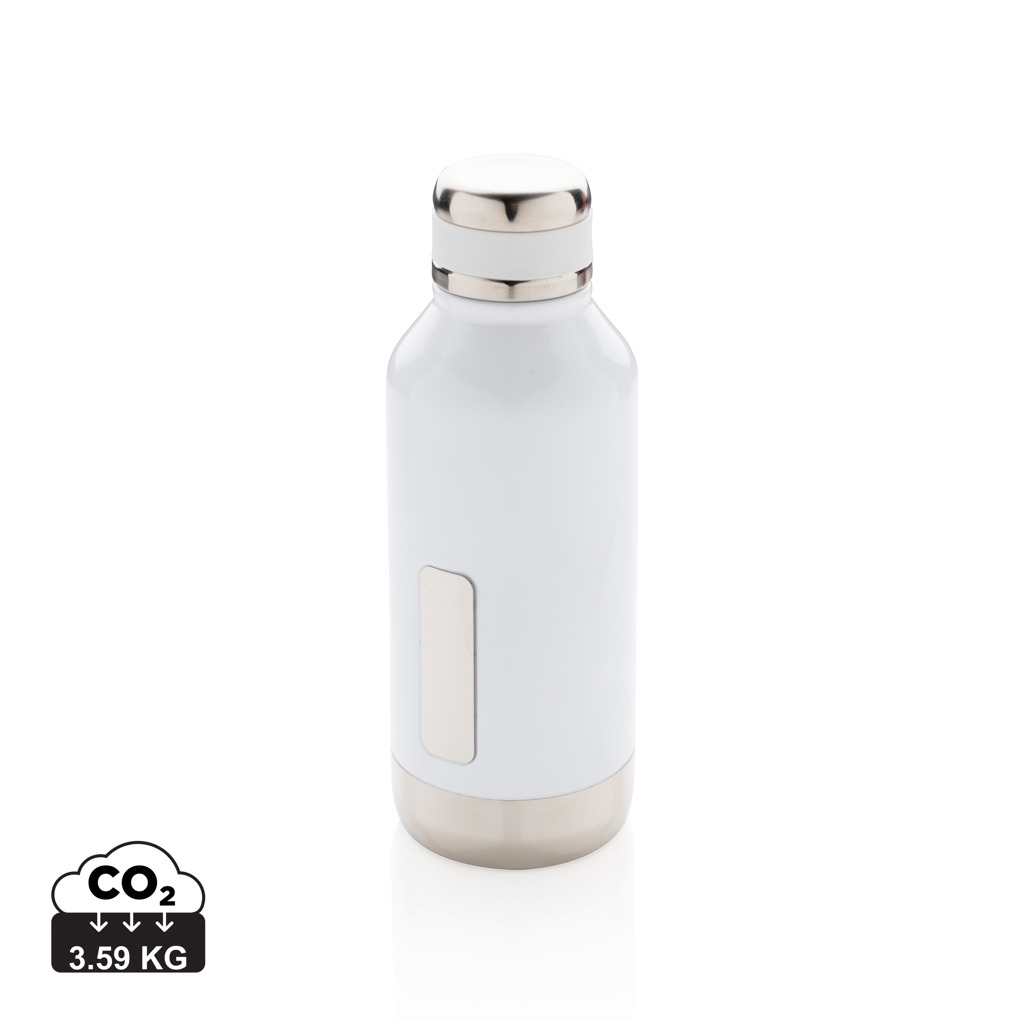 Bouteille publicitaire étanche en inox 500 ml Blanc