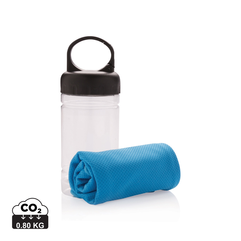 Serviette sport rafraîchissante publicitaire Bleu
