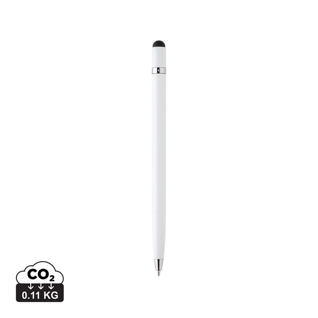 Stylo promotionnel en métal épuré Blanc