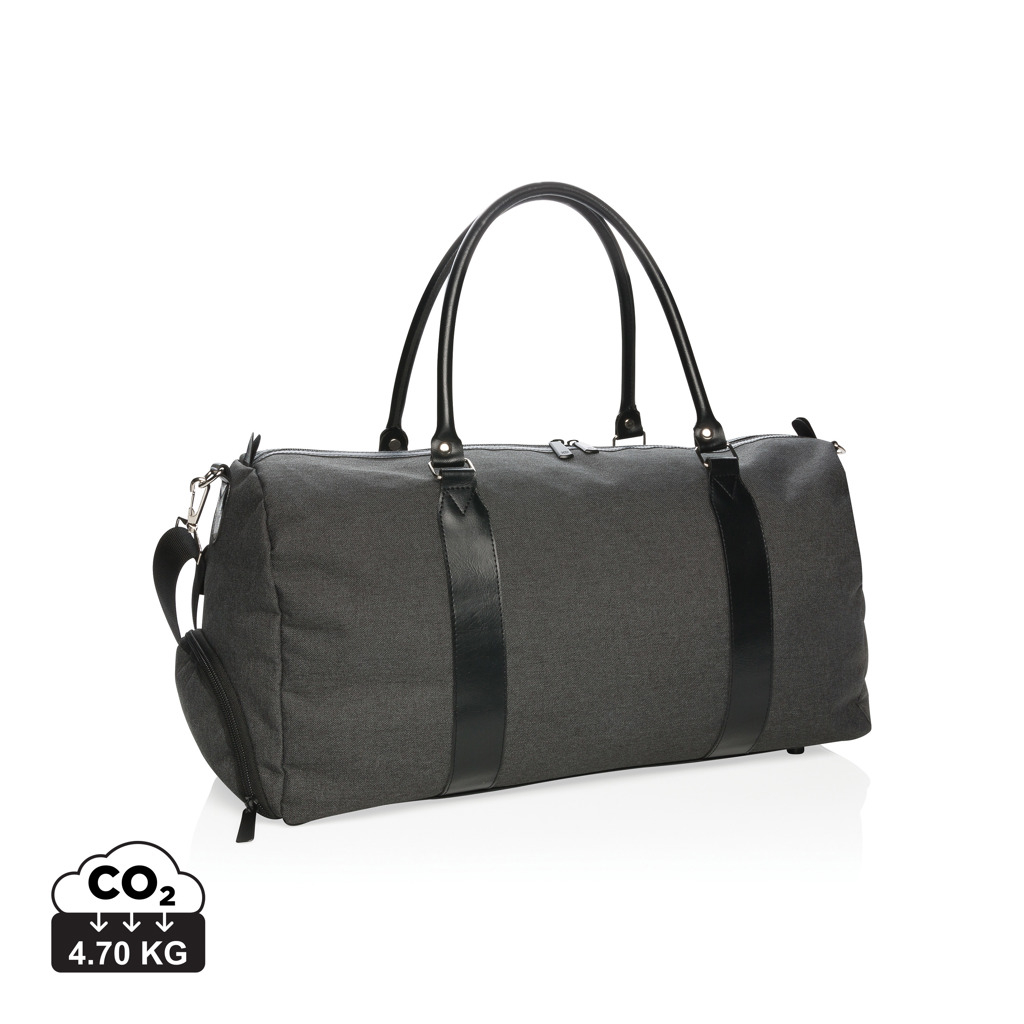 Sac weekend promotionnel avec port USB Noir