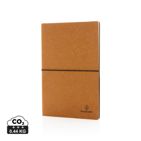 Carnet de notes couverture simili cuir BRUN CLAIR, cadeau publicitaire