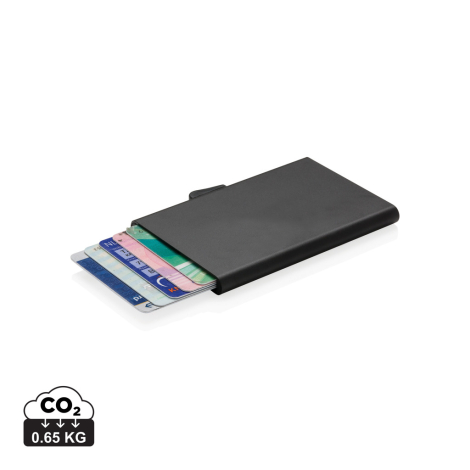 Porte-cartes publicitaire en aluminium anti-RFID C-secure