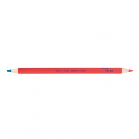 Crayon de couleur publicitaire bicolor/graphite 17.6 cm
