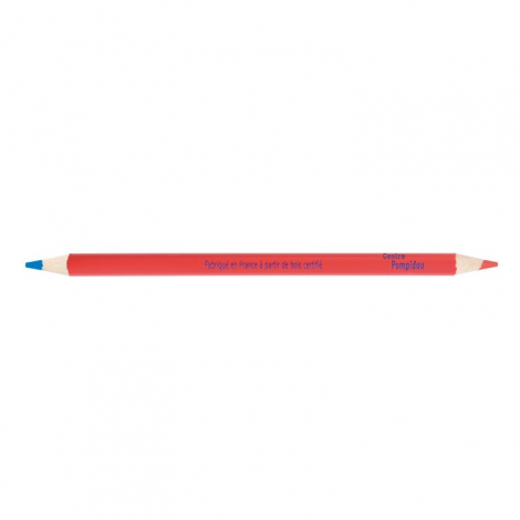 Crayon de couleur publicitaire bicolor/graphite 17.6 cm