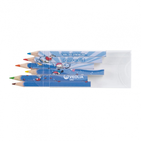 Set personnalisé de 4, 6 ou 12 crayons de couleur 8.7 cm