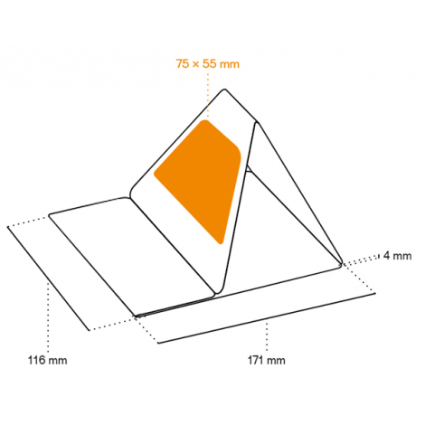 Support pour tablette publicitaire - Origami