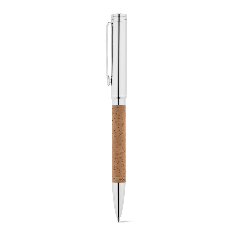 Stylo à bille publicitaire en liège et métal - CORK Naturel