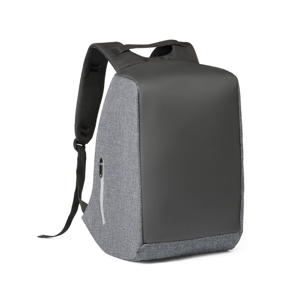 Sac à dos publicitaire antivol pour ordinateur Gris