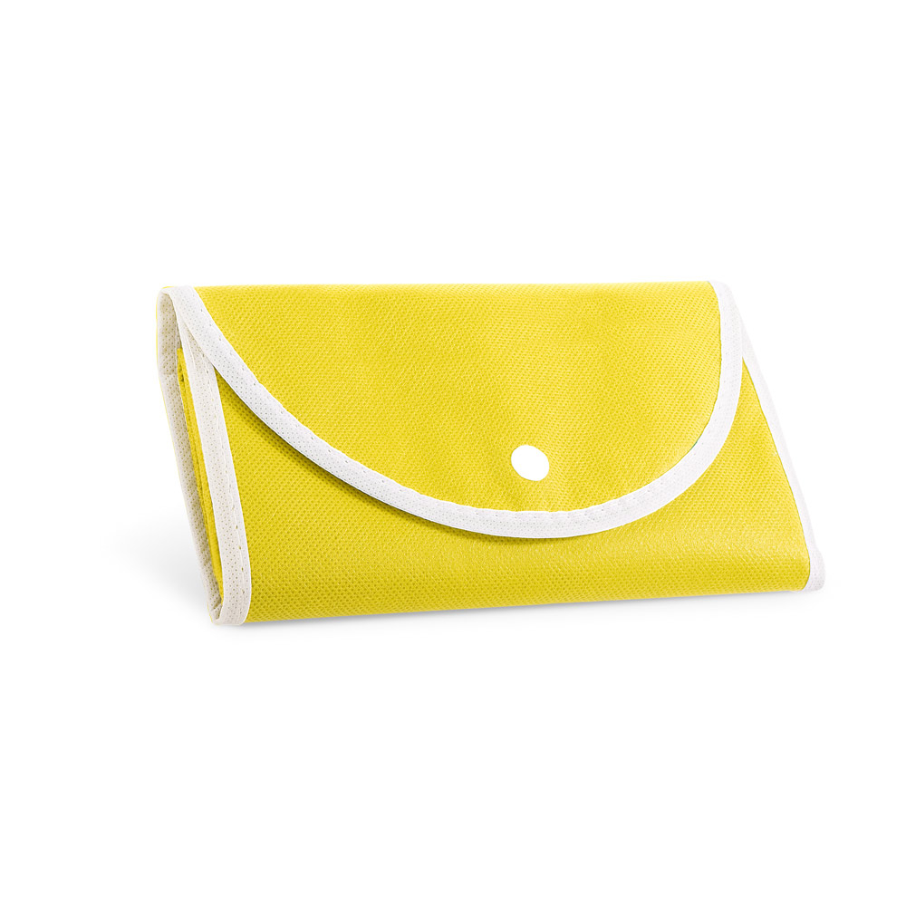 Sac pliable publicitaire avec une poche frontale - ARLON Jaune