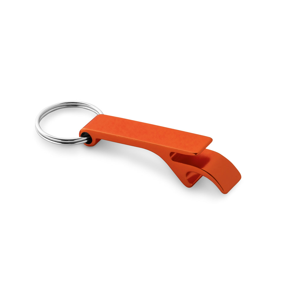 Porte-clés décapsuleur publicitaire Orange