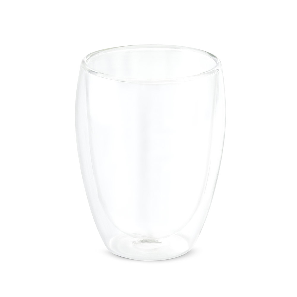 Set publicitaire de 2 verres double parois 350 ml Transparent