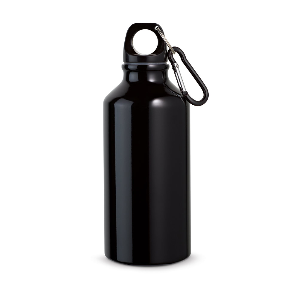 Gourde promotionnelle en aluminium 400 ml Noir