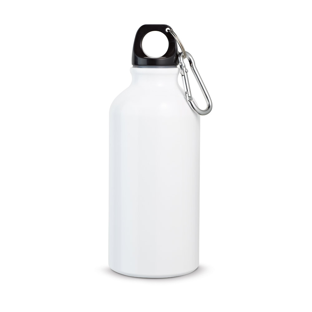 Gourde promotionnelle en aluminium 400 ml Blanc