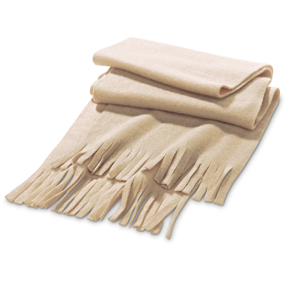 Echarpe publicitaire en tissu polaire Beige