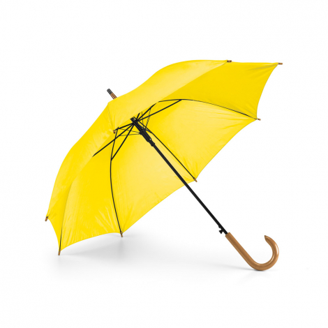 Parapluie publicitaire avec poignée en bois