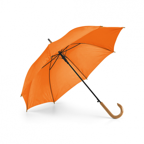 Parapluie publicitaire avec poignée en bois