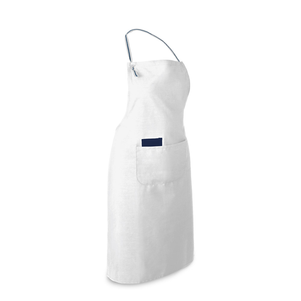 Tablier publicitaire ajustable Blanc