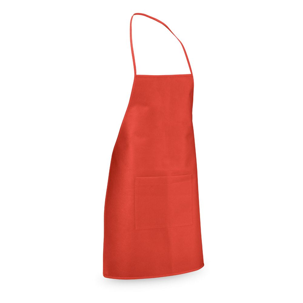 Tablier publicitaire non tissé 80 gr/m² Rouge