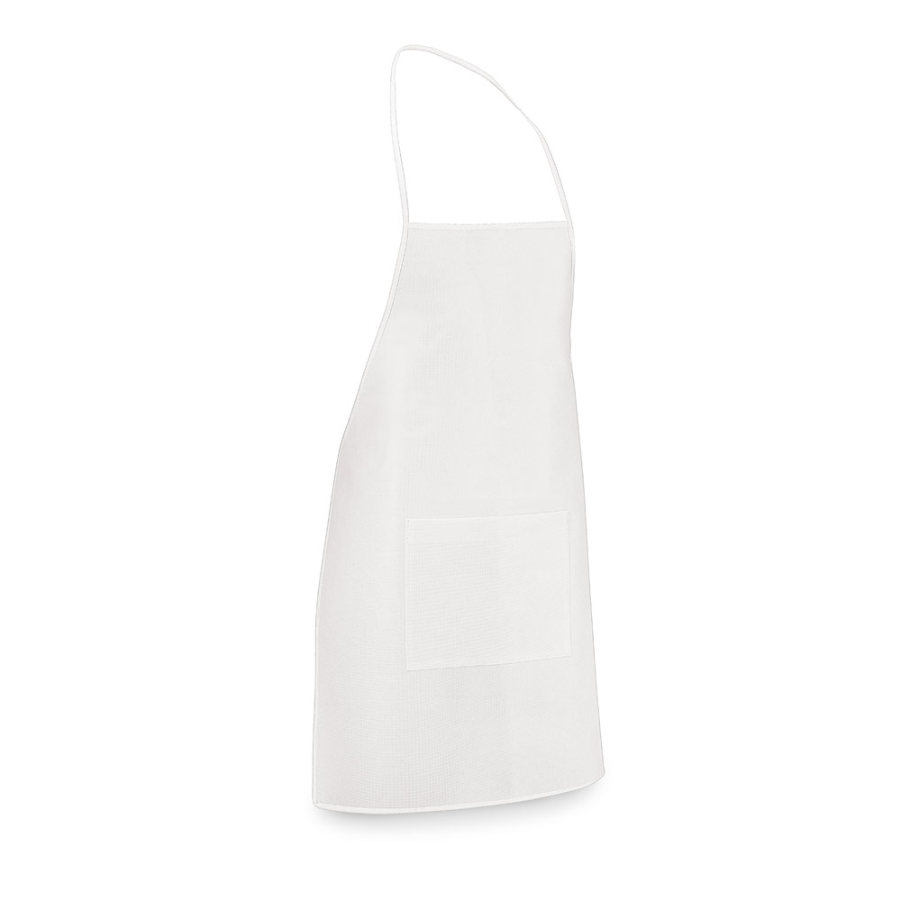 Tablier publicitaire non tissé 80 gr/m² Blanc