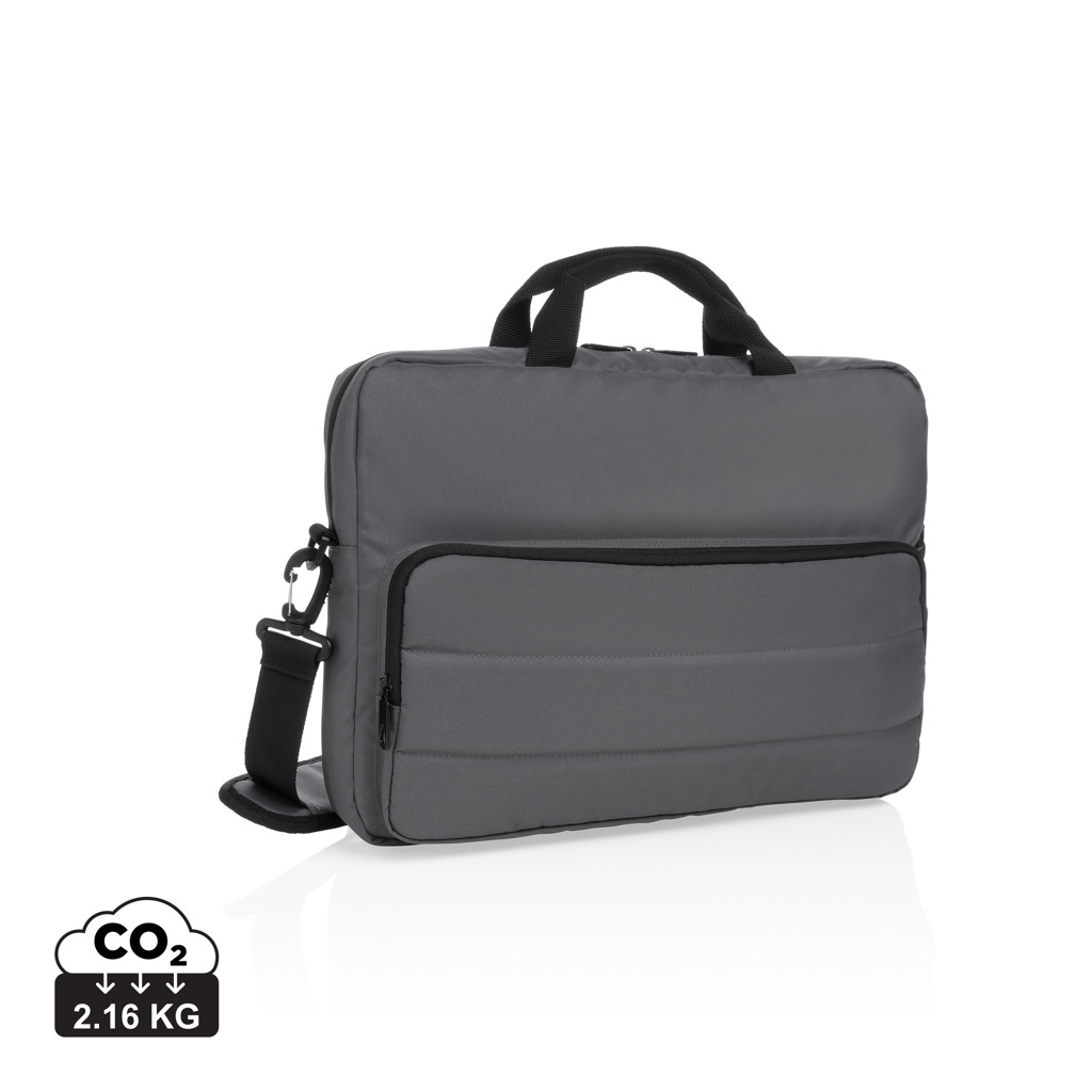 Sacoche ordinateur 15,6 pouces publicitaire Impact en rPET anthracite