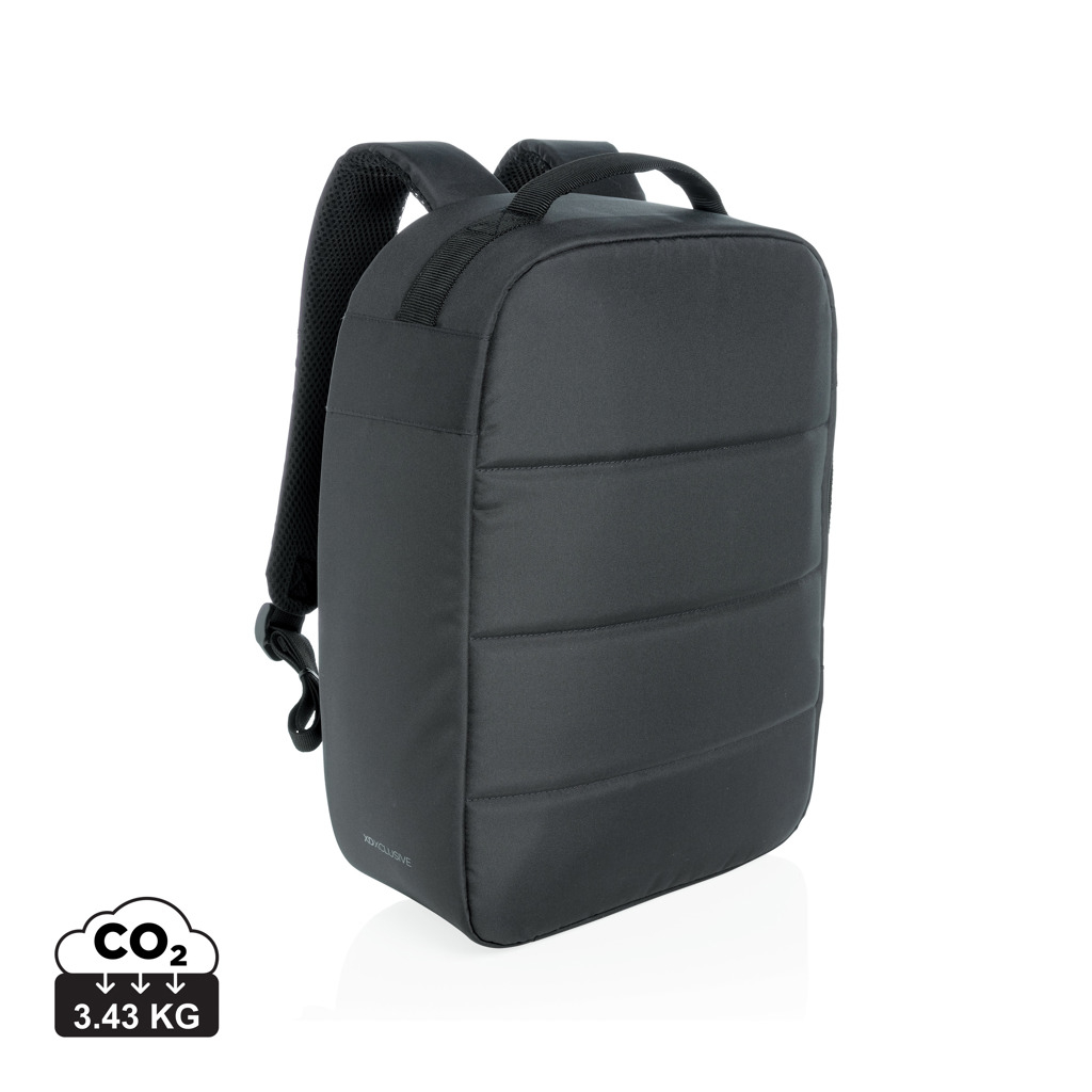 Sac à dos antivol publicitaire en rPET Noir