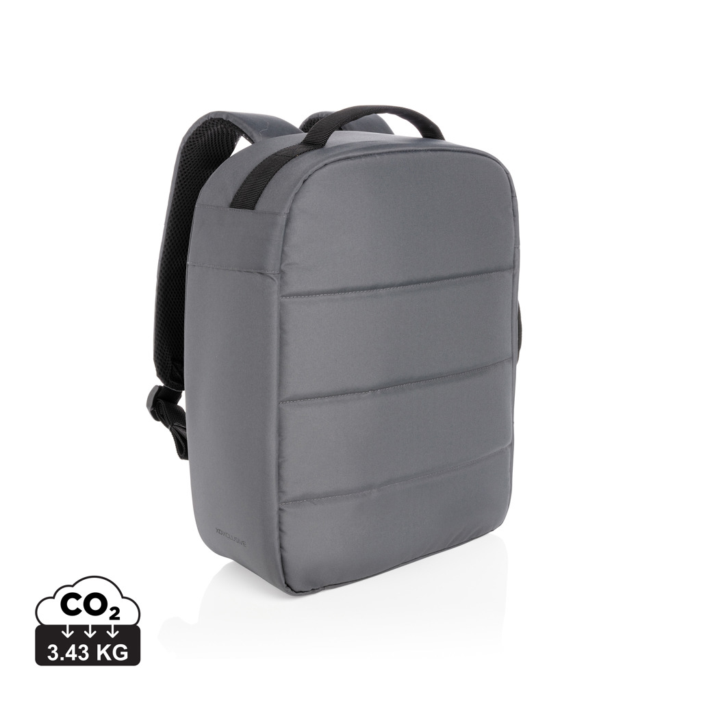 Sac à dos antivol publicitaire en rPET anthracite