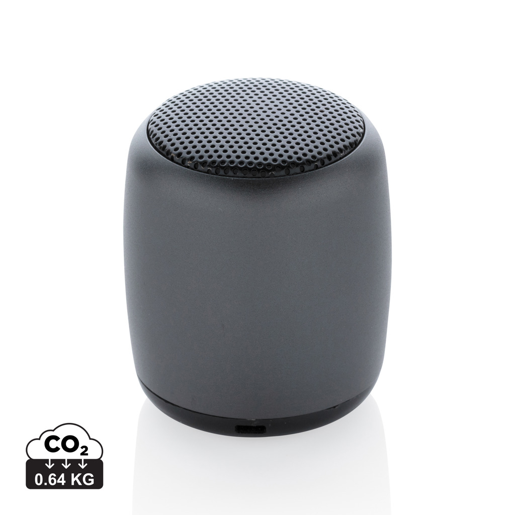 Mini enceinte personnalisée sans fil en aluminium anthracite