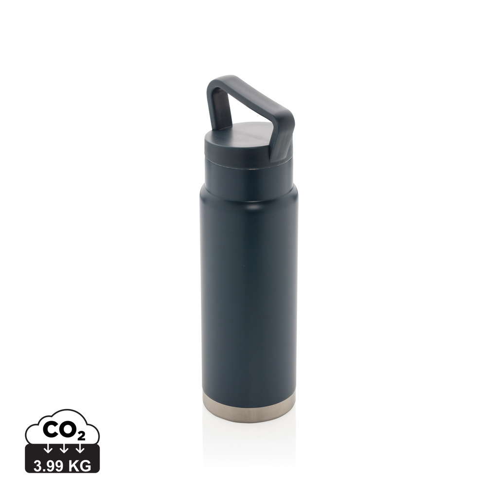 Bouteille isotherme publicitaire étanche avec poignée 650 ml Bleu