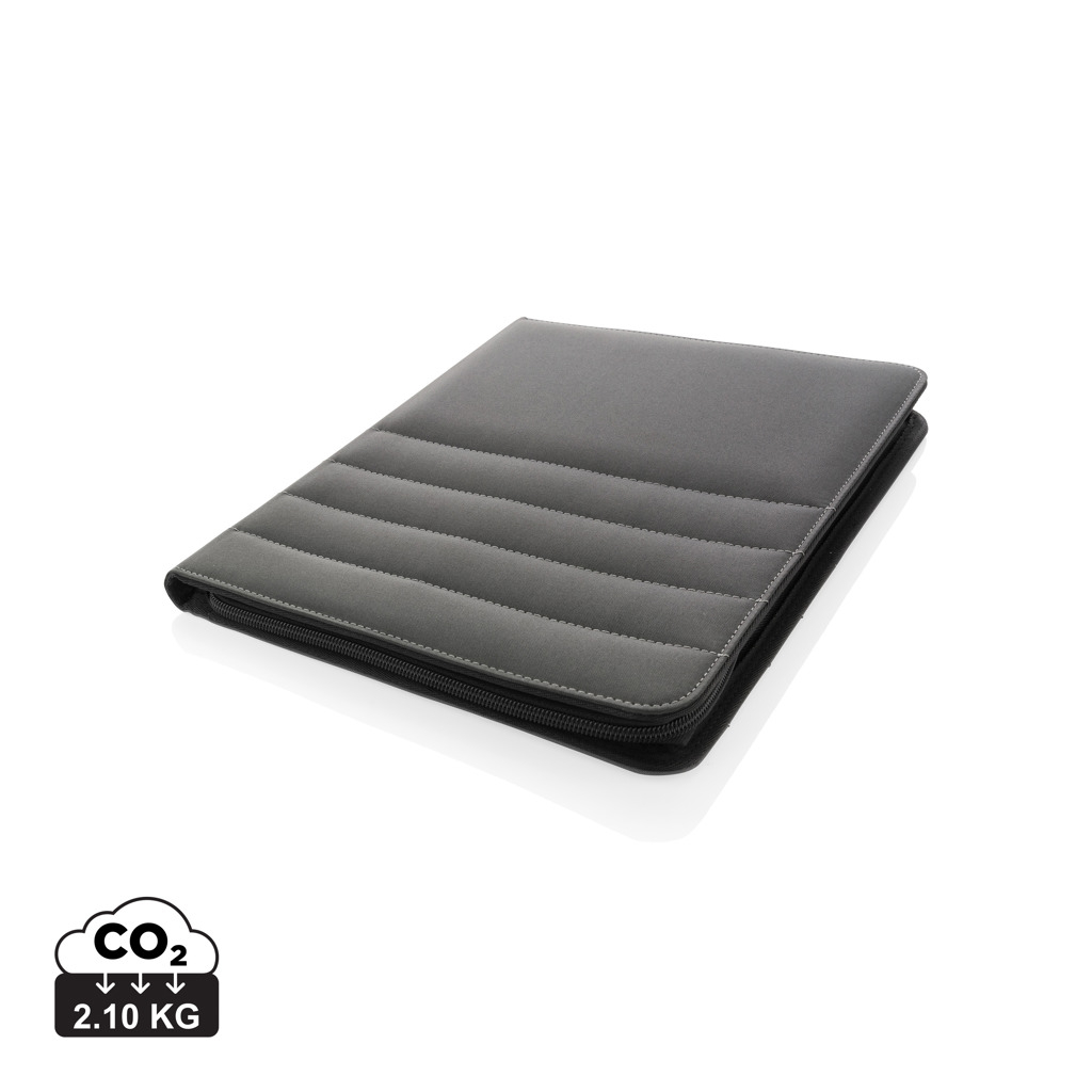 Conférencier A4 publicitaire zippé en rPET anthracite