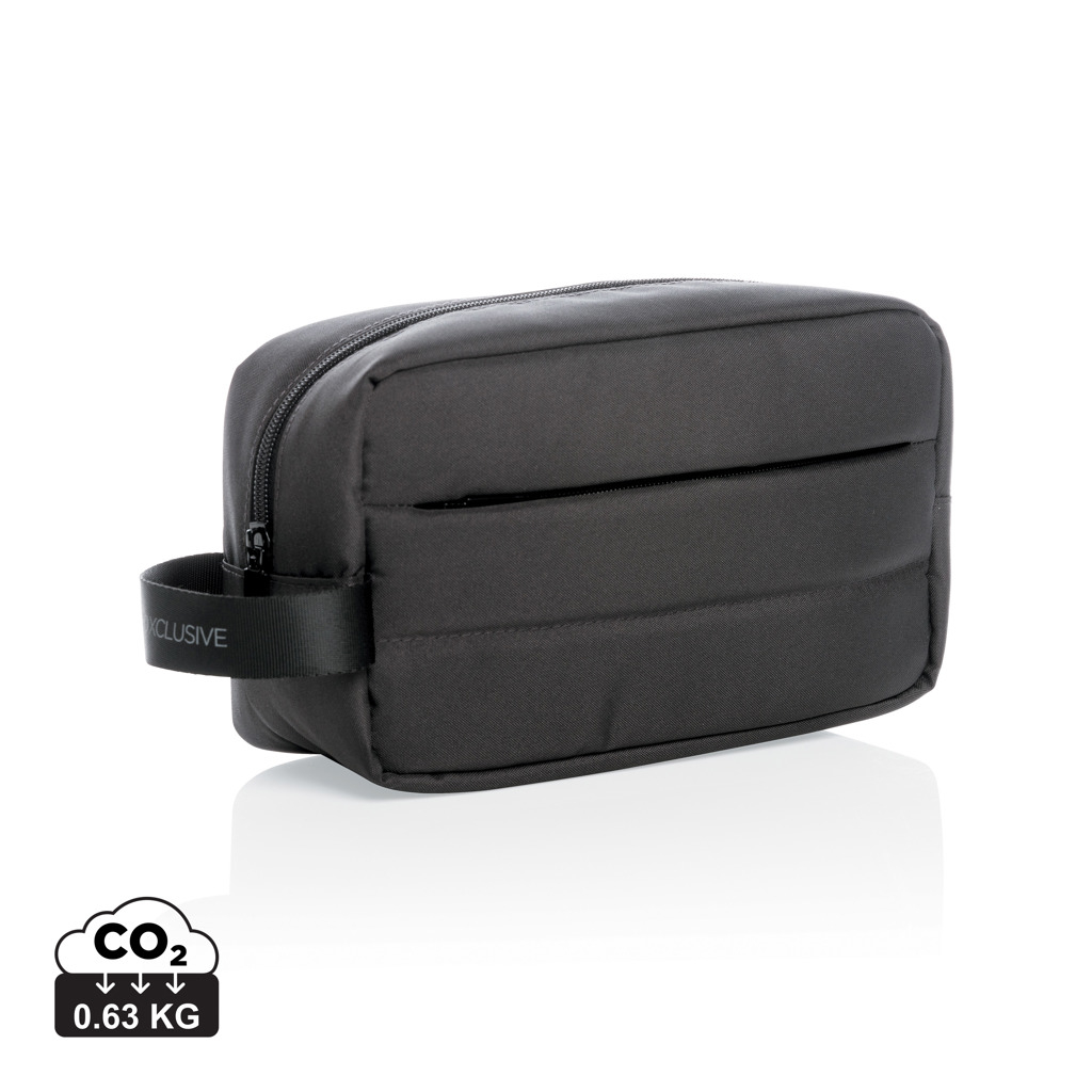 Trousse de toilette publicitaire en rPET Noir