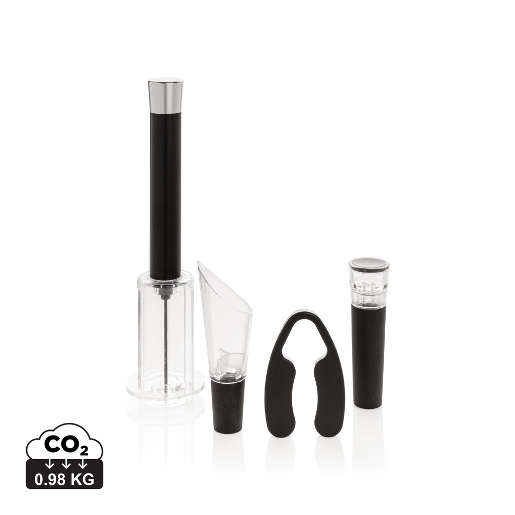 Set sommelier publicitaire 4 pièces Vino Connoisseur Argent