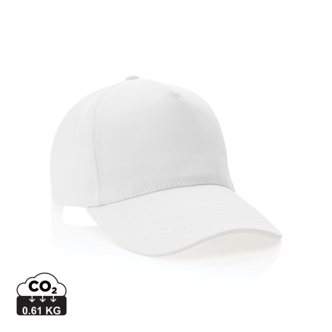 Casquette coton recyclé 280 g publicitaire 5 pans Impact