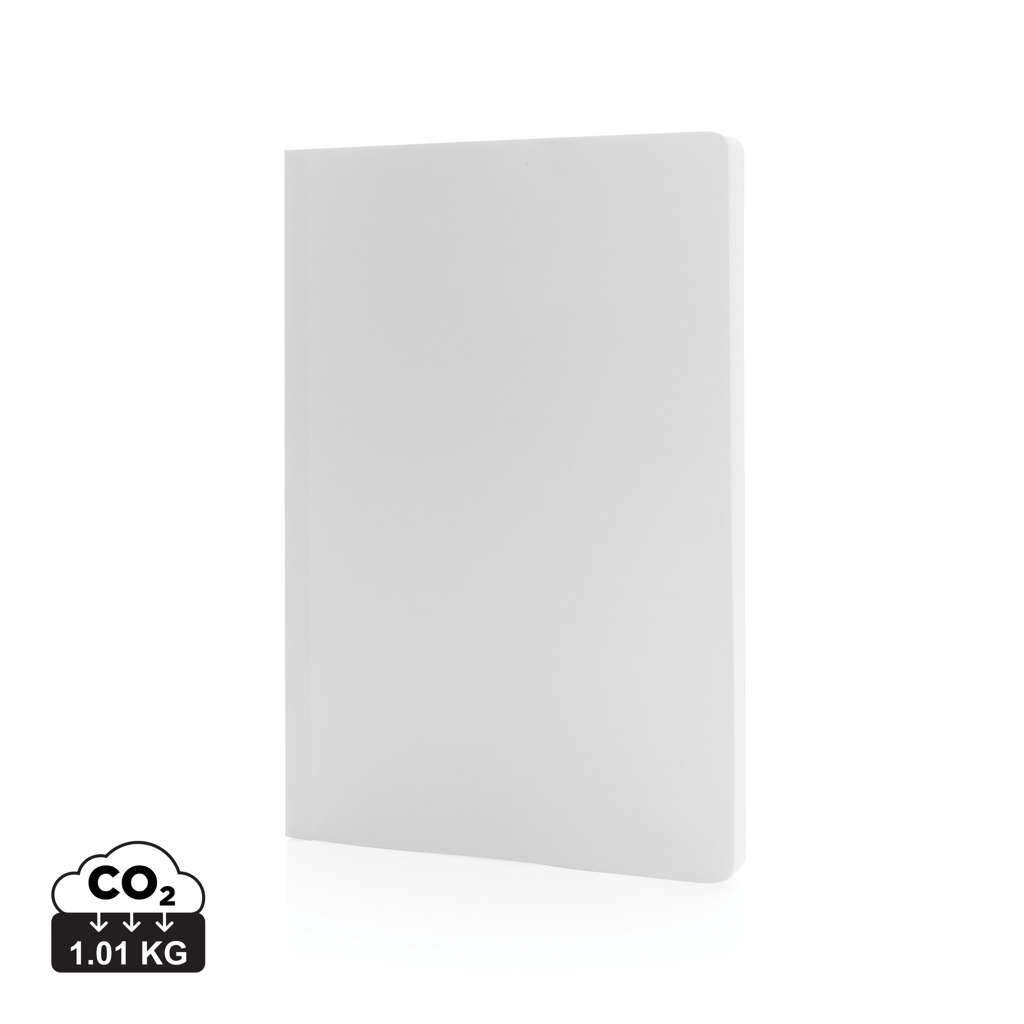 Carnet en papier minéral A5 promotionnel Blanc