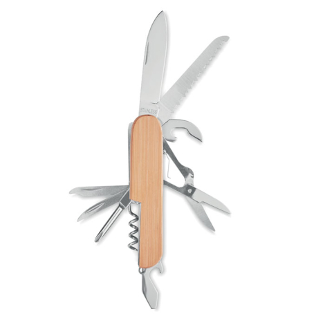 Couteau multi-outils en bambou publicitaire
