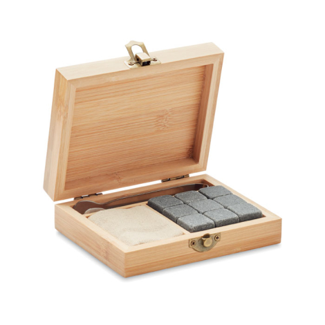 Coffret Whisky Personnalisé En Bambou 2 Verres