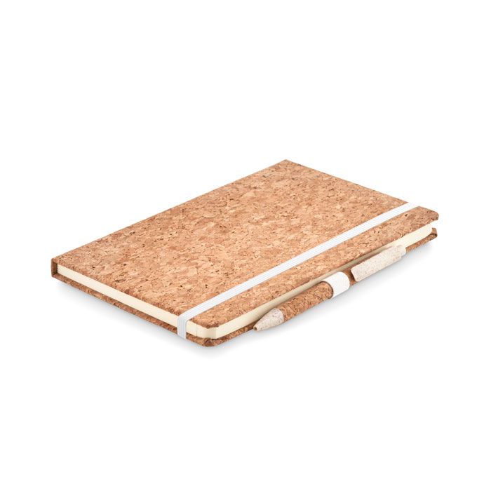 Carnet publicitaire A5 en liège SUBER SET Beige